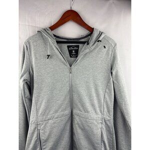 Sun Mountain Womens Thermal Hooded Jacket Small Gray Polyester Blend